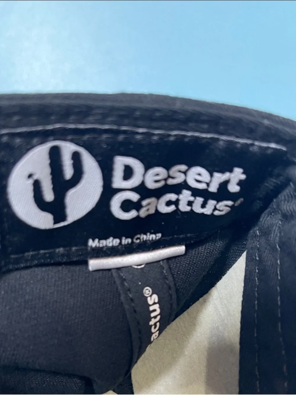 Cactus Desert Cactus Black Baseball Cap with White Logo
